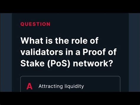 The Role of Validators